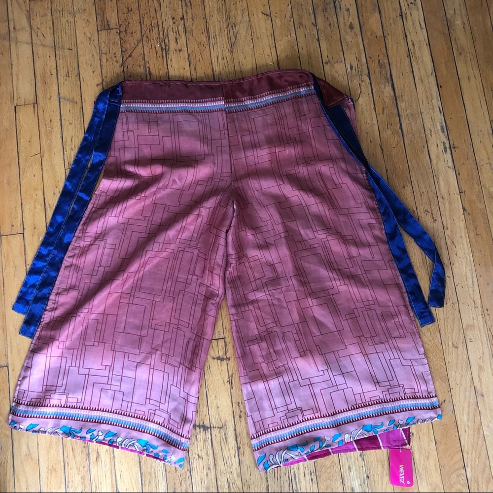 Wevez reversible fish pant / fisherman pant, silk, size L